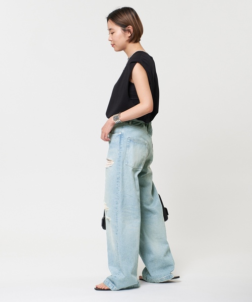 「AP STUDIO」 デニムパンツ 38 ブルー レディース_画像8