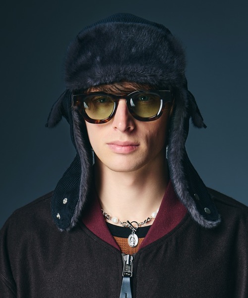 glamb（グラム） 帽子 ベレー帽 メンズ Corduroy Flight Cap