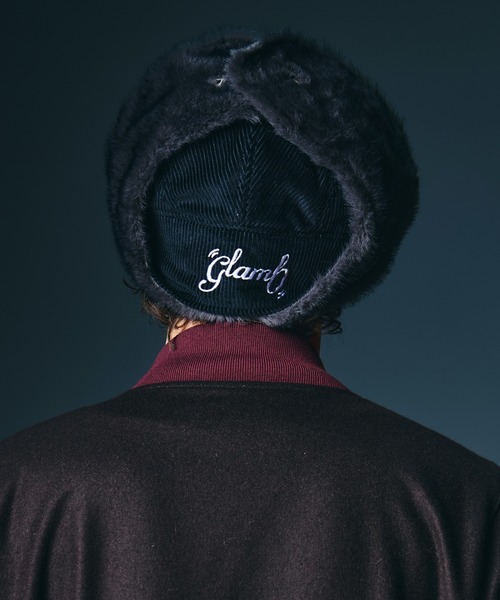 glamb（グラム） 帽子 ベレー帽 メンズ Corduroy Flight Cap