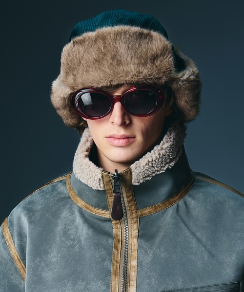 glamb（グラム） 帽子 ベレー帽 メンズ Corduroy Flight Cap