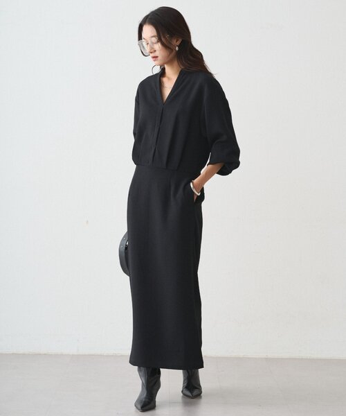 「LOUNGEDRESS」 長袖ワンピース FREE グレー レディース_画像3