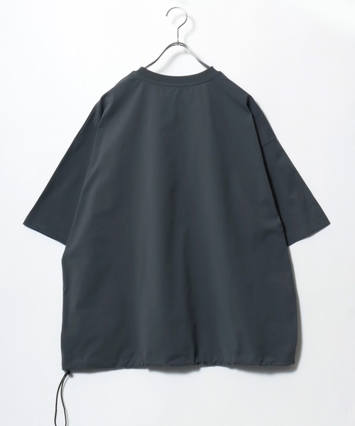 ヘンリーネック tシャツ 2026SS Mark Gonzale/マークゴンザレス オーバーサイズ ワンポイントロゴ刺繍 ドローコード付 ヘンリーネックTシャツ | Mark Gonzales | 08