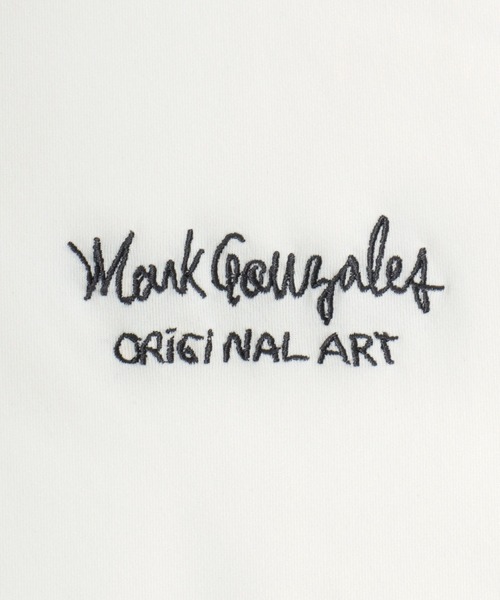 ヘンリーネック tシャツ 2026SS Mark Gonzale/マークゴンザレス オーバーサイズ ワンポイントロゴ刺繍 ドローコード付 ヘンリーネックTシャツ | Mark Gonzales | 12