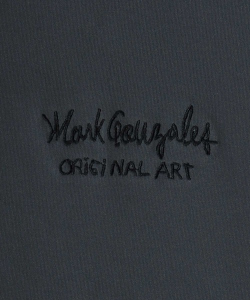 ヘンリーネック tシャツ 2026SS Mark Gonzale/マークゴンザレス オーバーサイズ ワンポイントロゴ刺繍 ドローコード付 ヘンリーネックTシャツ | Mark Gonzales | 17
