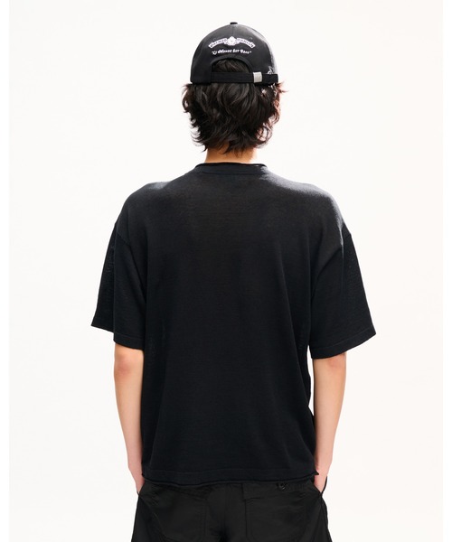 'KENZO Signature' エンブロイダリー ライト Tシャツ イン リネン コットン メンズの画像