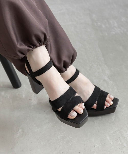 ⚠︎︎まどみ⚠︎︎RANDA サンダル RANDA（ランダ） サンダル ベーシックプラットフォームサンダル