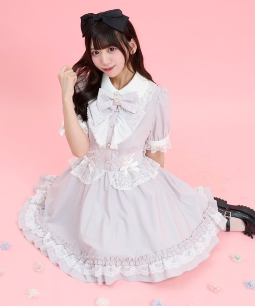 か*お様 【新品タグ付】secret honey Disneyコルセット風 ベス Secret Honey（シークレットハニー） ワンピース 夏 半袖 コルセット風