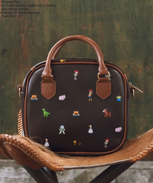 Disney Lady ハンドバッグ ブラウン Disney（ディズニー） ハンドバッグ キャラクターモノグラムバッグ/TOY