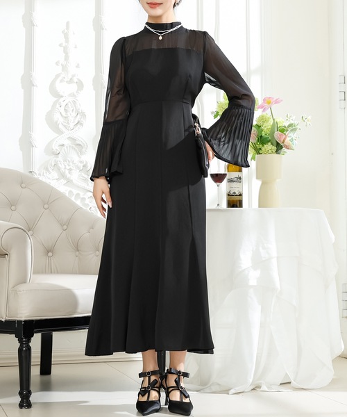 「Lace Ladies」 長袖ワンピース FREE ミント レディース_画像3