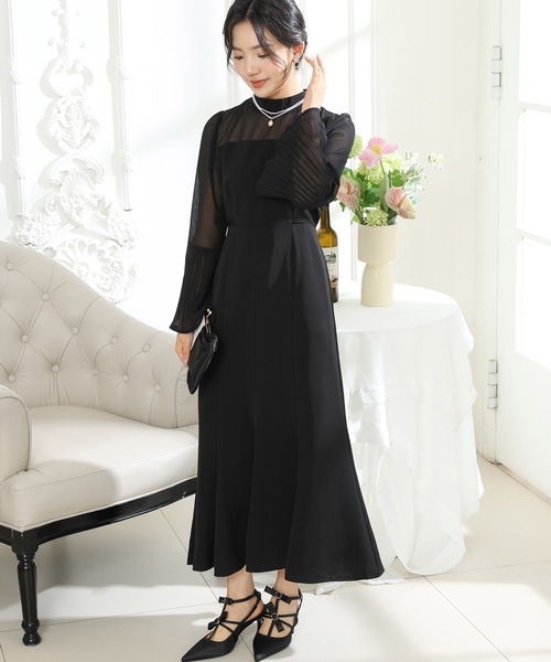 「Lace Ladies」 長袖ワンピース FREE ミント レディース_画像5