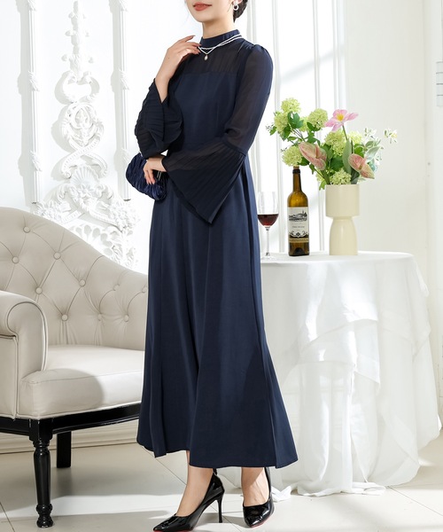「Lace Ladies」 長袖ワンピース FREE ミント レディース_画像8