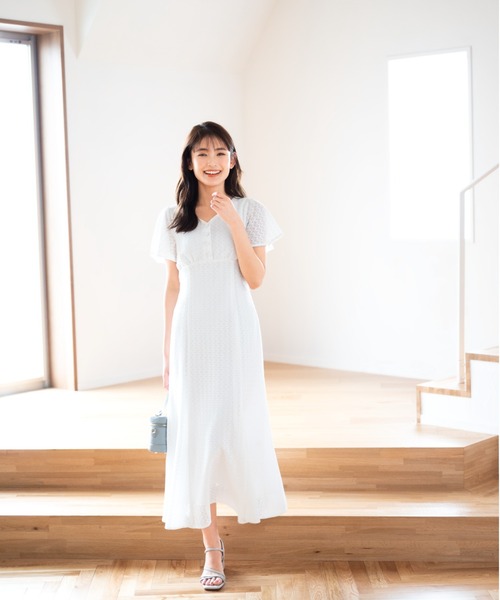 「MISCH MASCH」 半袖ワンピース M ホワイト レディース_画像2