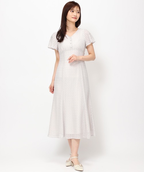 「MISCH MASCH」 半袖ワンピース M ホワイト レディース_画像7