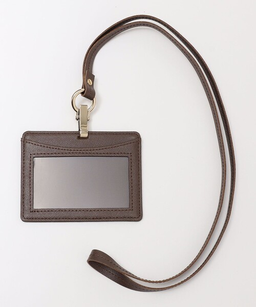 SHIPS シップス　IDカードケース　社員証入れ　首掛け SHIPS パスケース SHIPS: 「SAFFIANO LEATHER」イタリアンレザー