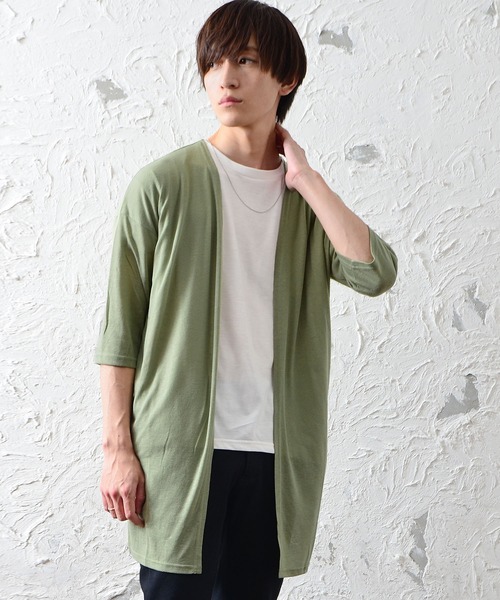 カーディガン メンズ麻混7分袖ロングカーデ Zozotown Paypayモール店 通販 Paypayモール