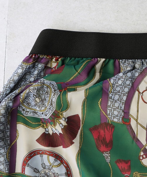 スカーフ柄スカート スカーフ柄スカート スカート レディース ボトムス 送料無料