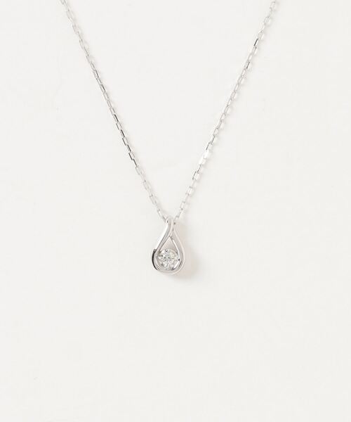 4℃ ネックレス 「7月誕生石」K10ホワイトゴールド レディース  