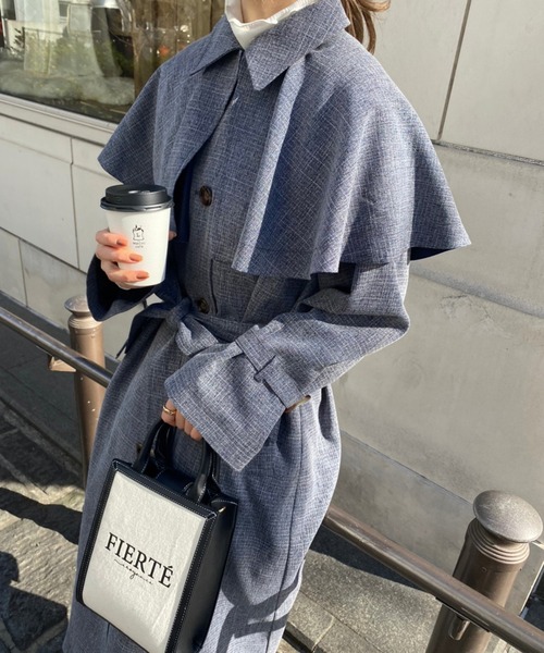 one after another NICE CLAUP コート トレンチコート 2WAYケープ付き