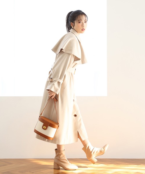 one after another NICE CLAUP コート トレンチコート 2WAYケープ付き