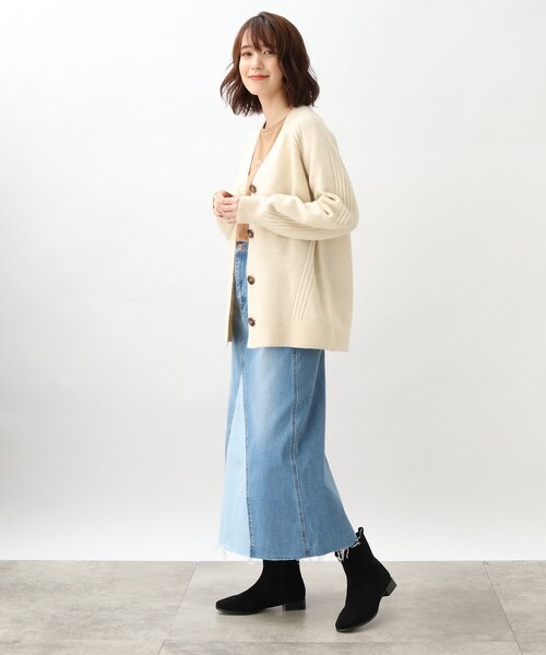 Wrangler デニムリメイク ロングスカート ヴィンテージ grove（グローブ） スカート 別注リメイク風デニムスカート「Wrangler
