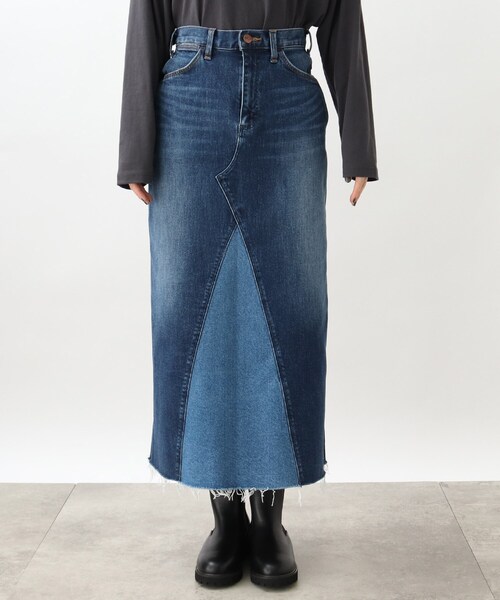grove（グローブ） スカート 別注リメイク風デニムスカート「Wrangler