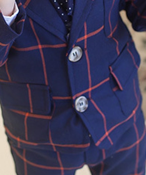 【5点セット】ボイコット セットアップ フォーマルスーツ チェック柄 140 DAY CLOSET セットアップ キッズ セットアップスーツ チェック柄