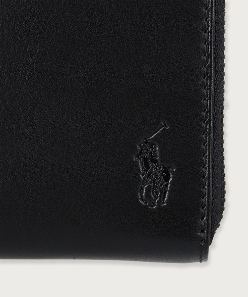 POLO RALPH LAUREN 財布 カーフレザー ジップ アラウンド ロング