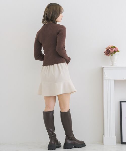 【新品・未使用】23A/W LOISIR フリルニット Emsexcite ニット セーター フリルハイネックNT レディース