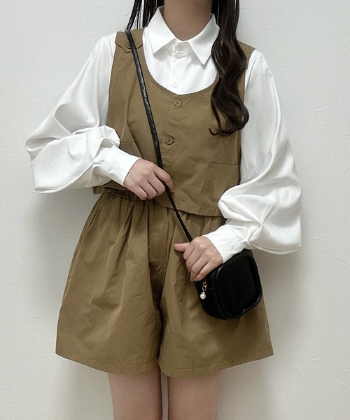 Cham. ブラウス シャツ バルーンスリーブシンプルシャツ