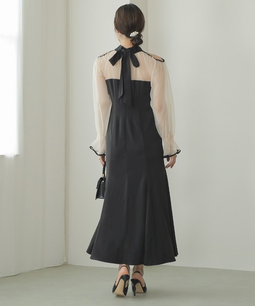 「kana」 長袖ワンピース M ブラウン レディース_画像4