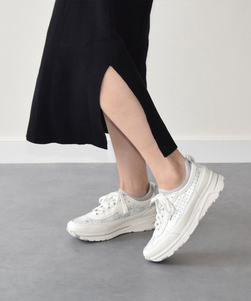 Bussola（ブソラ） スニーカー 「bussola」パンチングレザースニーカー