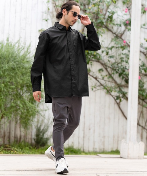 CAMBIO（カンビオ） シャツ ms5597- タマムシボクシーAラインLSシャツ