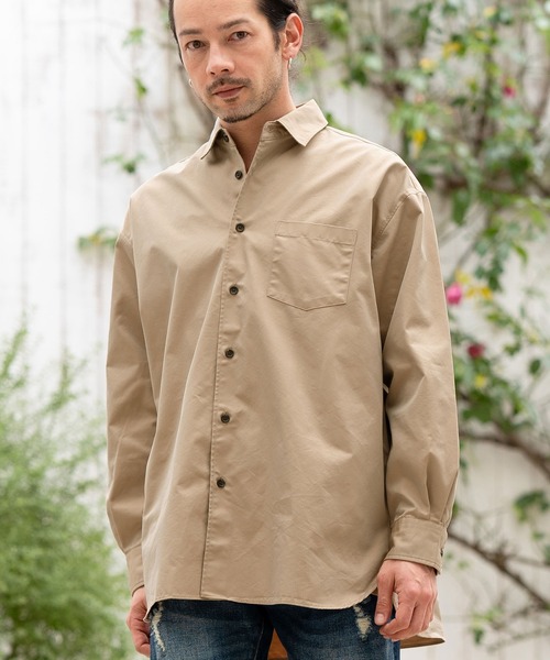 あ　シャツ CAMBIO シャツ ms5597- タマムシボクシーAラインLSシャツ メンズ