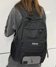   ロゴ ナイロン バックパック A4対応 ユニセックス LA VORAGINE デイバック リュック 撥水加工 大容量バックパック