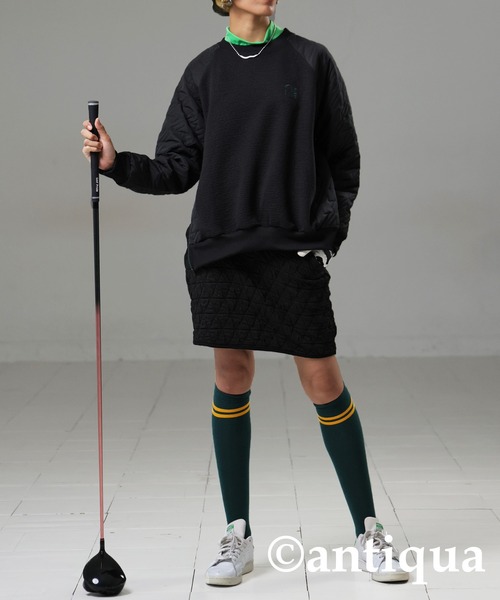 antiqua（アンティカ） tシャツ 「STCH」異素材切り替えトップス