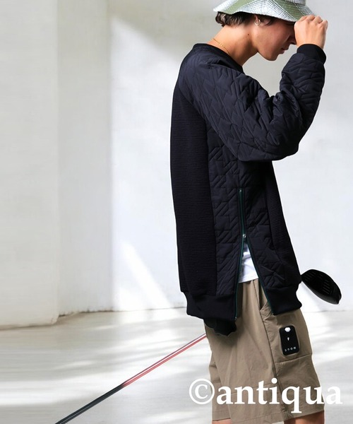 antiqua（アンティカ） tシャツ 「STCH」異素材切り替えトップス