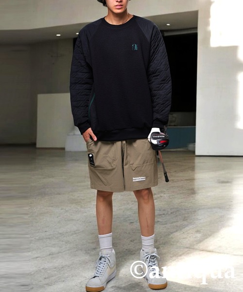 antiqua（アンティカ） tシャツ 「STCH」異素材切り替えトップス