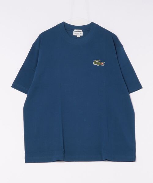 【LACOSTE】シェニール ワニロゴ Tシャツ（メンズ） LACOSTE tシャツ シェニールワニロゴ オーバーサイズ半袖Tシャツ