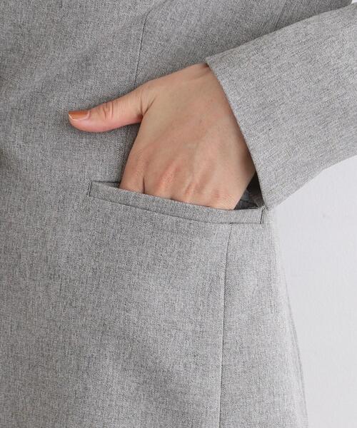 INDIVI スーツ 「定番スーツ／洗える／メランジ」ウールライクノー