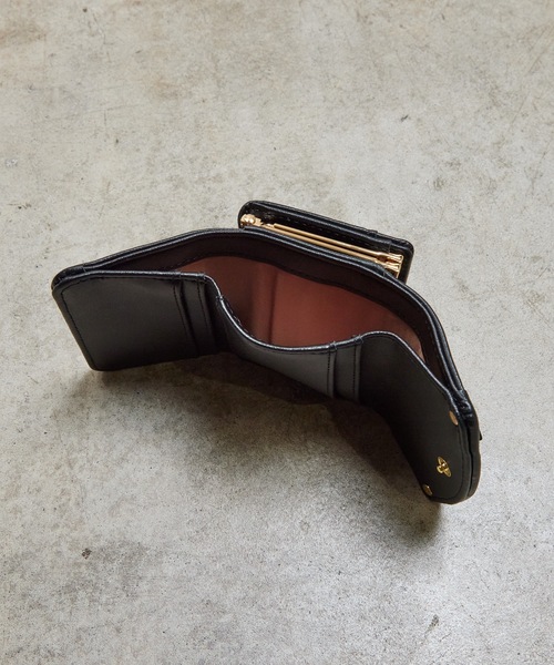 Sunny Side（サニーサイド） 財布 SUNNY SIDE:りぼん ミニがま口三つ折