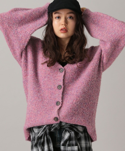 FOREVER21 カーディガン 「2024FW」ミックスカラーブークレ
