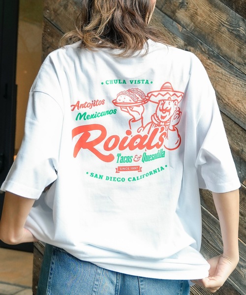 ロイヤルギャル RöE ロゴ入り ホワイトTシャツ roial（ロイアル） tシャツ DESIGN TEE/ROIAL(ロイアル)無地ワン