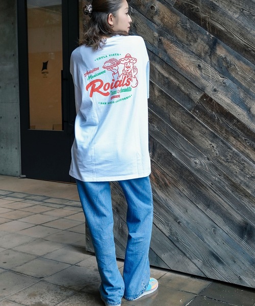ロイヤルギャル RöE ロゴ入り ホワイトTシャツ roial（ロイアル） tシャツ DESIGN TEE/ROIAL(ロイアル)無地ワン