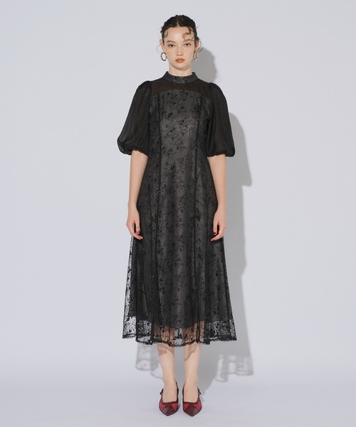 ANDRESD ドレス オーガンジースリーブドレス / organdy sleeve dress ANDRESD ドレス オーガンジースリーブドレス / organdy sleeve dress