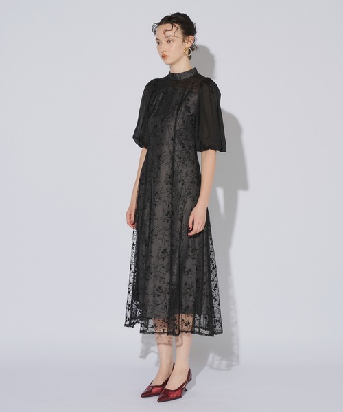 ANDRESD ドレス オーガンジースリーブドレス / organdy sleeve dress