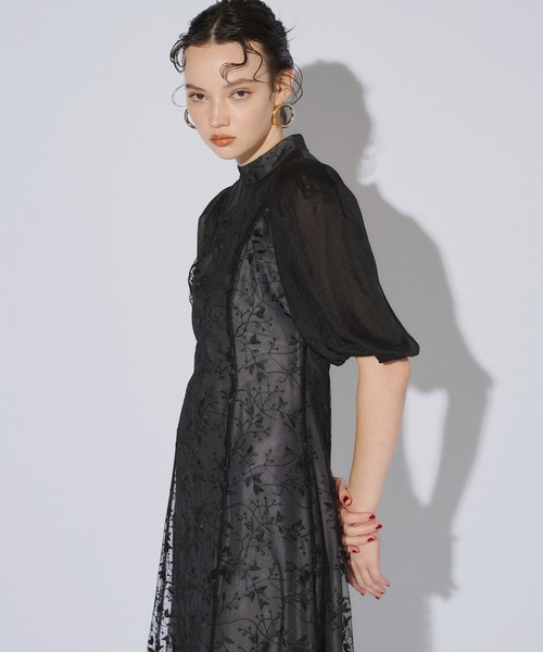 ANDRESD ドレス オーガンジースリーブドレス / organdy sleeve dress