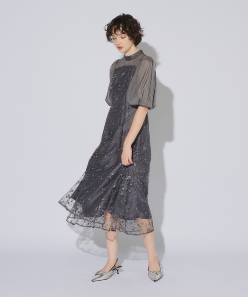 ANDRESD ドレス オーガンジースリーブドレス / organdy sleeve dress