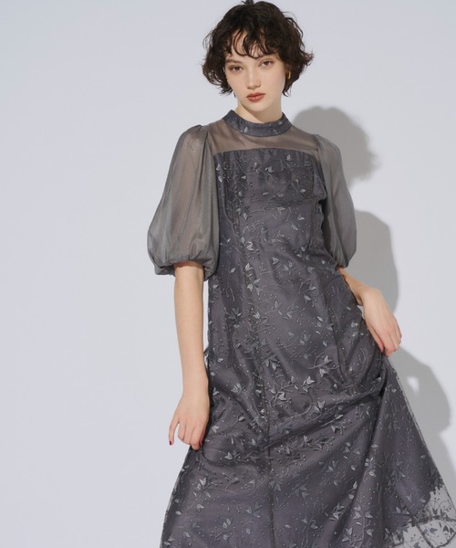 ANDRESD ドレス オーガンジースリーブドレス / organdy sleeve dress