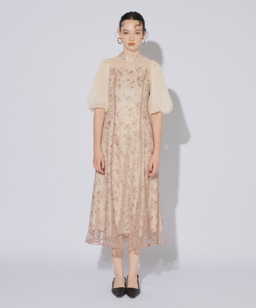 ANDRESD ドレス オーガンジースリーブドレス / organdy sleeve dress