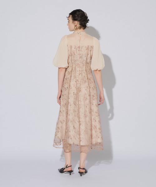 ANDRESD ドレス オーガンジースリーブドレス / organdy sleeve dress
